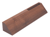wooden desk wedge with card holder