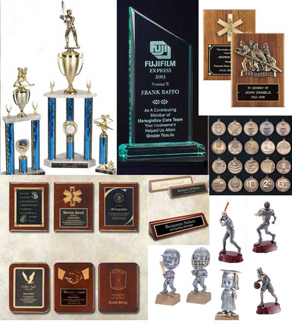 trophies, plaques, awards